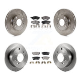 Front Rear Brake Rotors & Ceramic Pad Kit For Hyundai Sonata Kia Optima Magentis