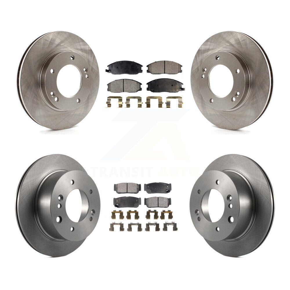[Front+Rear] 2003-2006 Kia Sorento Premium OE Brake Rotors & Ceramic Pads Kit For Max Braking