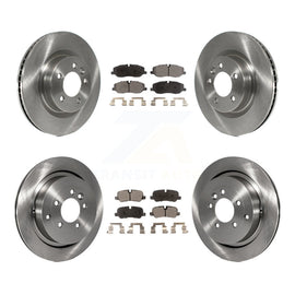 Front Rear Disc Brake Rotors And Ceramic Pads Kit For Land Rover Range Sport LR3