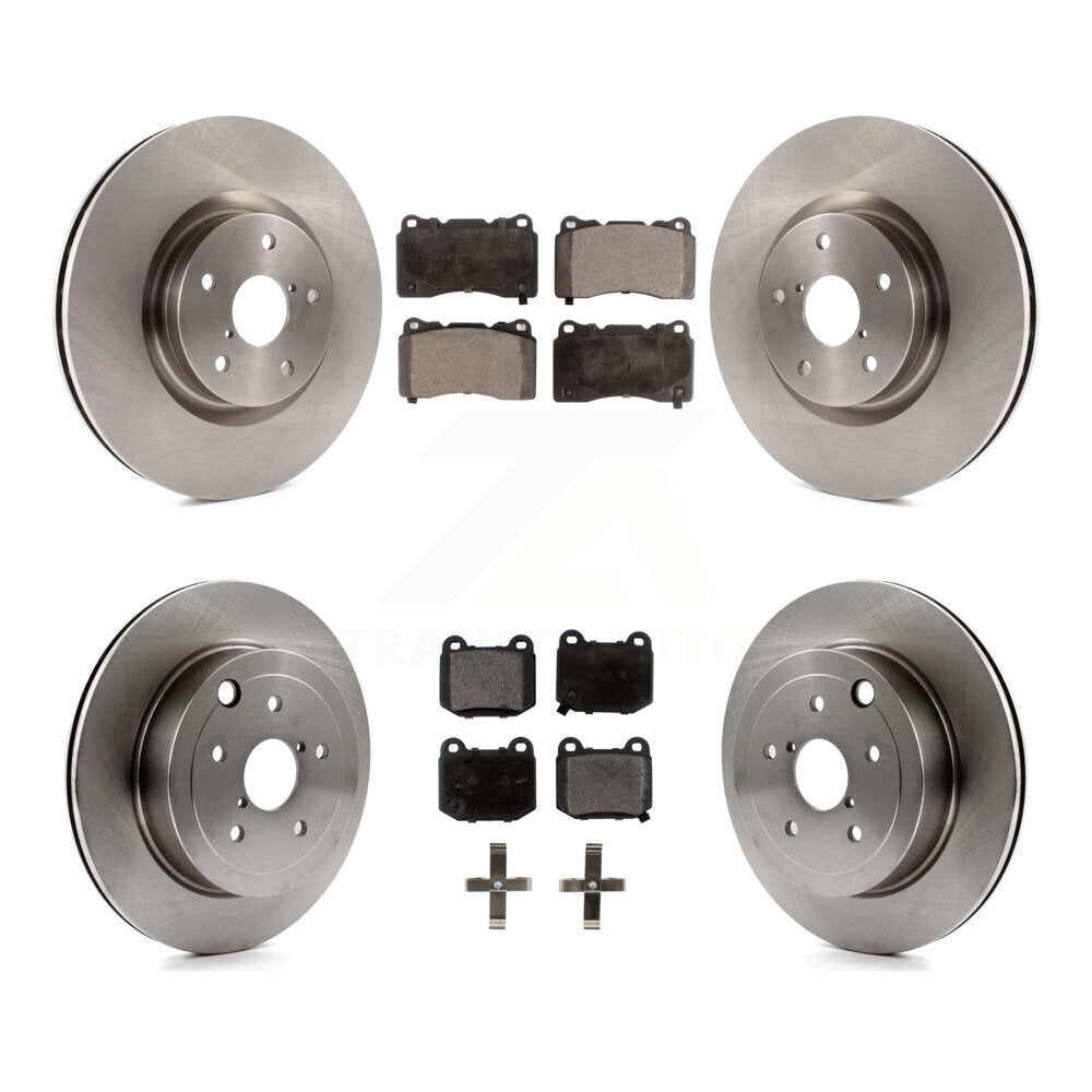 Front Rear Disc Brake Rotors And Ceramic Pads Kit For Subaru Impreza WRX STI