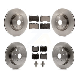 Front Rear Disc Brake Rotors And Ceramic Pads Kit For Subaru Impreza WRX STI