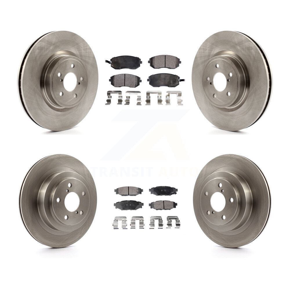 Front Rear Disc Brake Rotors And Ceramic Pads Kit For Subaru Legacy