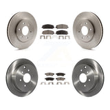 Front Rear Disc Brake Rotors And Ceramic Pads Kit For Suzuki Equator