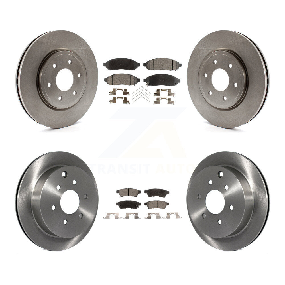 Front Rear Brake Rotor Ceramic Pad Kit For Nissan Frontier Xterra Suzuki Equator