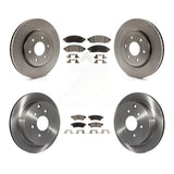 Front Rear Brake Rotor Ceramic Pad Kit For Nissan Frontier Xterra Suzuki Equator