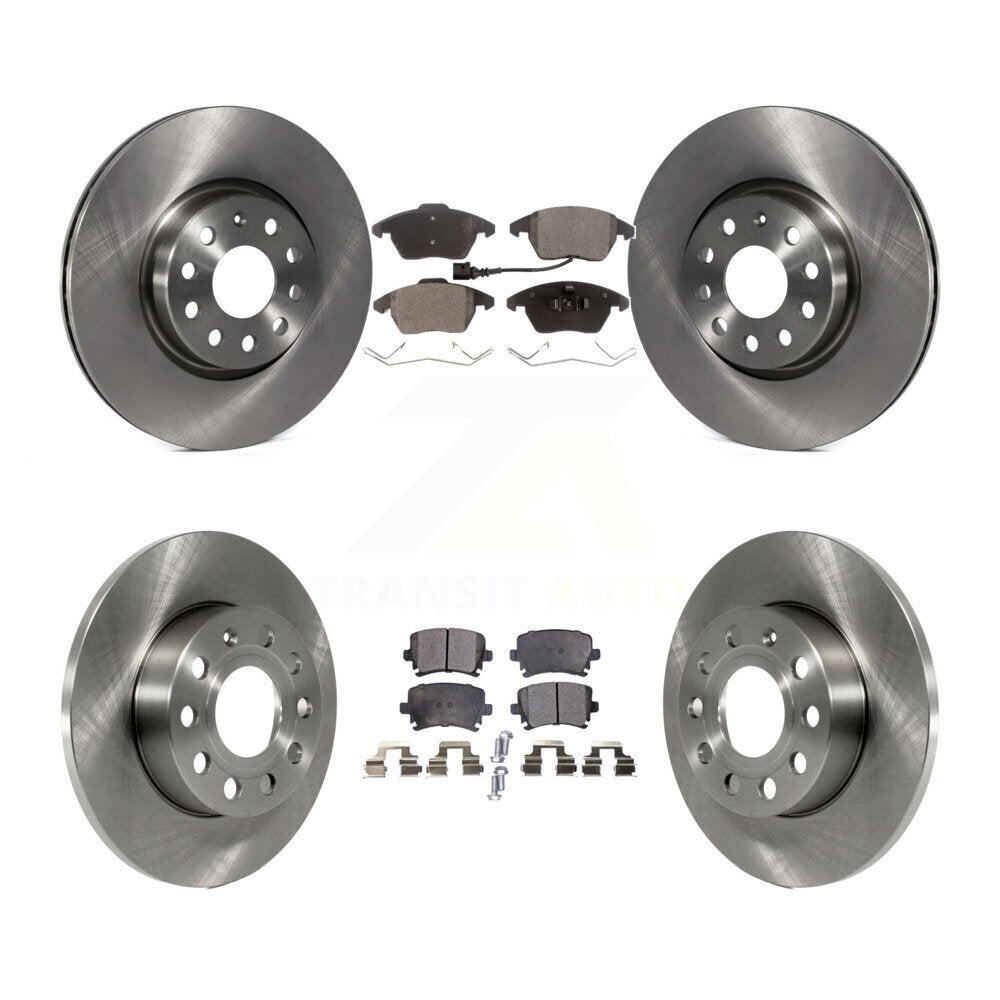 [Front+Rear] 2008 Audi A3 Quattro Premium OE Brake Rotors & Ceramic Pads Kit For Max Braking