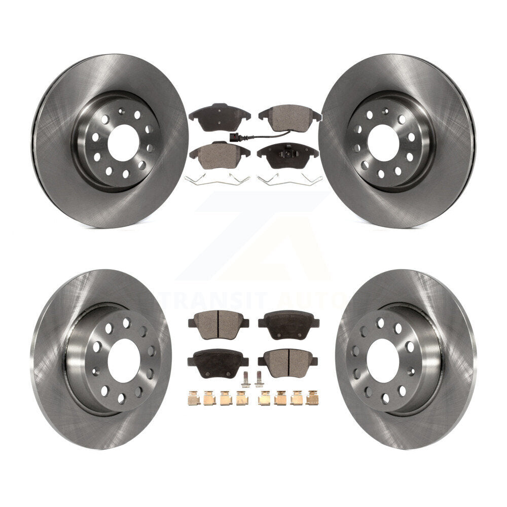 Front Rear Disc Brake Rotors And Ceramic Pads Kit For Volkswagen Beetle GTI