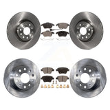 Front Rear Disc Brake Rotors And Ceramic Pads Kit For 2017-2018 Volkswagen Jetta 2.0L K8T-101323
