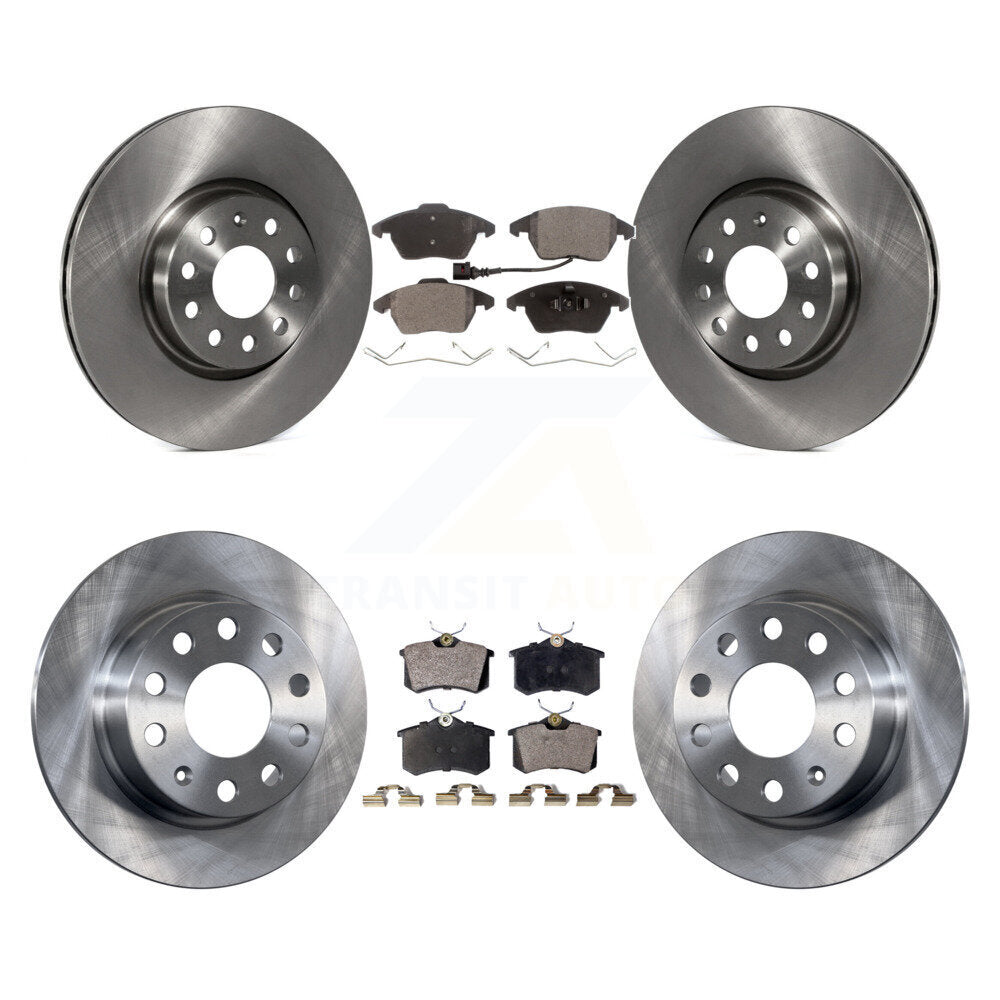 Front Rear Disc Brake Rotors And Ceramic Pads Kit For Volkswagen Jetta Beetle
