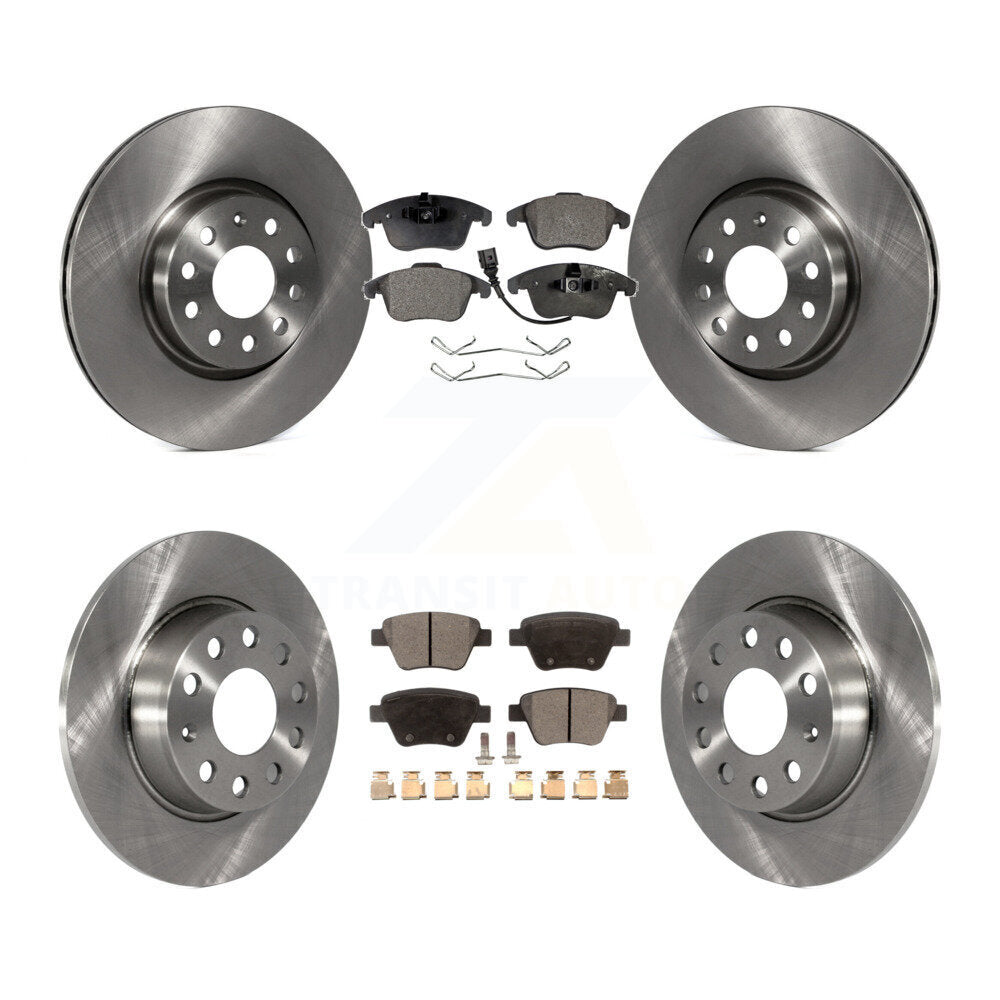 Front Rear Disc Brake Rotors And Ceramic Pads Kit For Volkswagen Passat