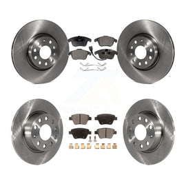 Front Rear Disc Brake Rotors And Ceramic Pads Kit For Volkswagen Passat