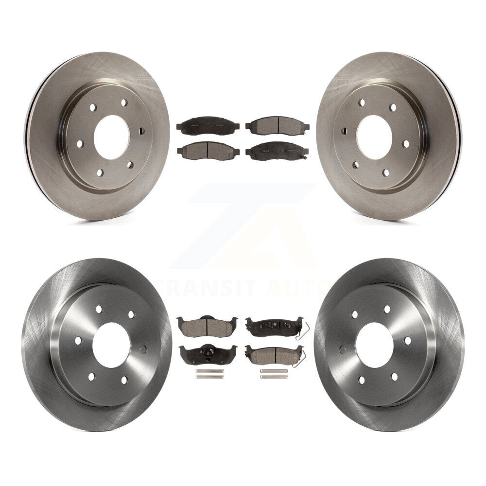 Front Rear Brake Rotor And Ceramic Pad Kit For Nissan TITAN Armada INFINITI QX56