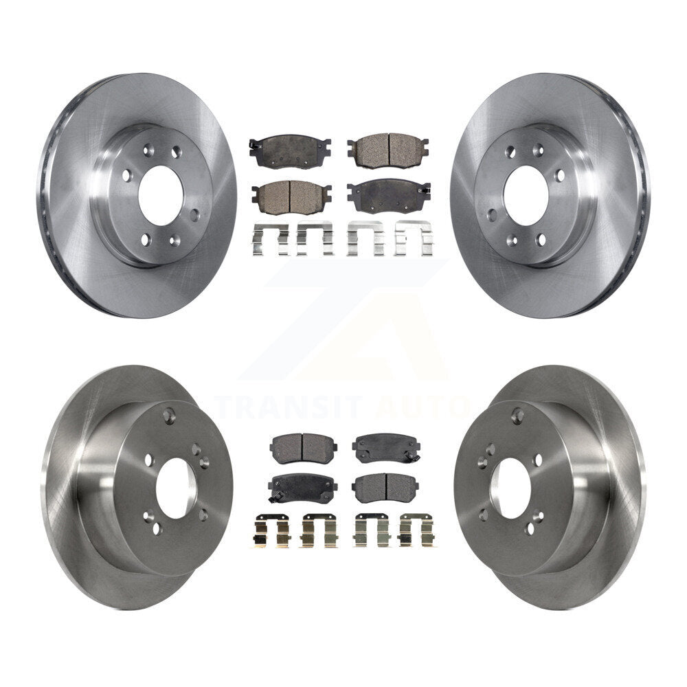 Front Rear Disc Brake Rotors And Ceramic Pad Kit For Hyundai Accent Kia Rio Rio5