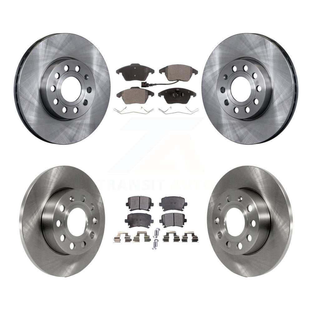 [Front+Rear] 2006-2009 Volkswagen Rabbit Premium OE Brake Rotors & Ceramic Pads Kit For Max Braking