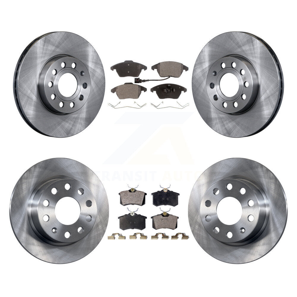 Front Rear Disc Brake Rotors And Ceramic Pads Kit For Volkswagen Jetta Beetle