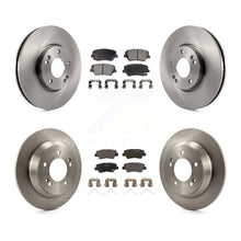 Charger l'image dans la galerie, Front Rear Brake Rotor &amp; Ceramic Pad Kit For Kia Rondo With Manual Parking