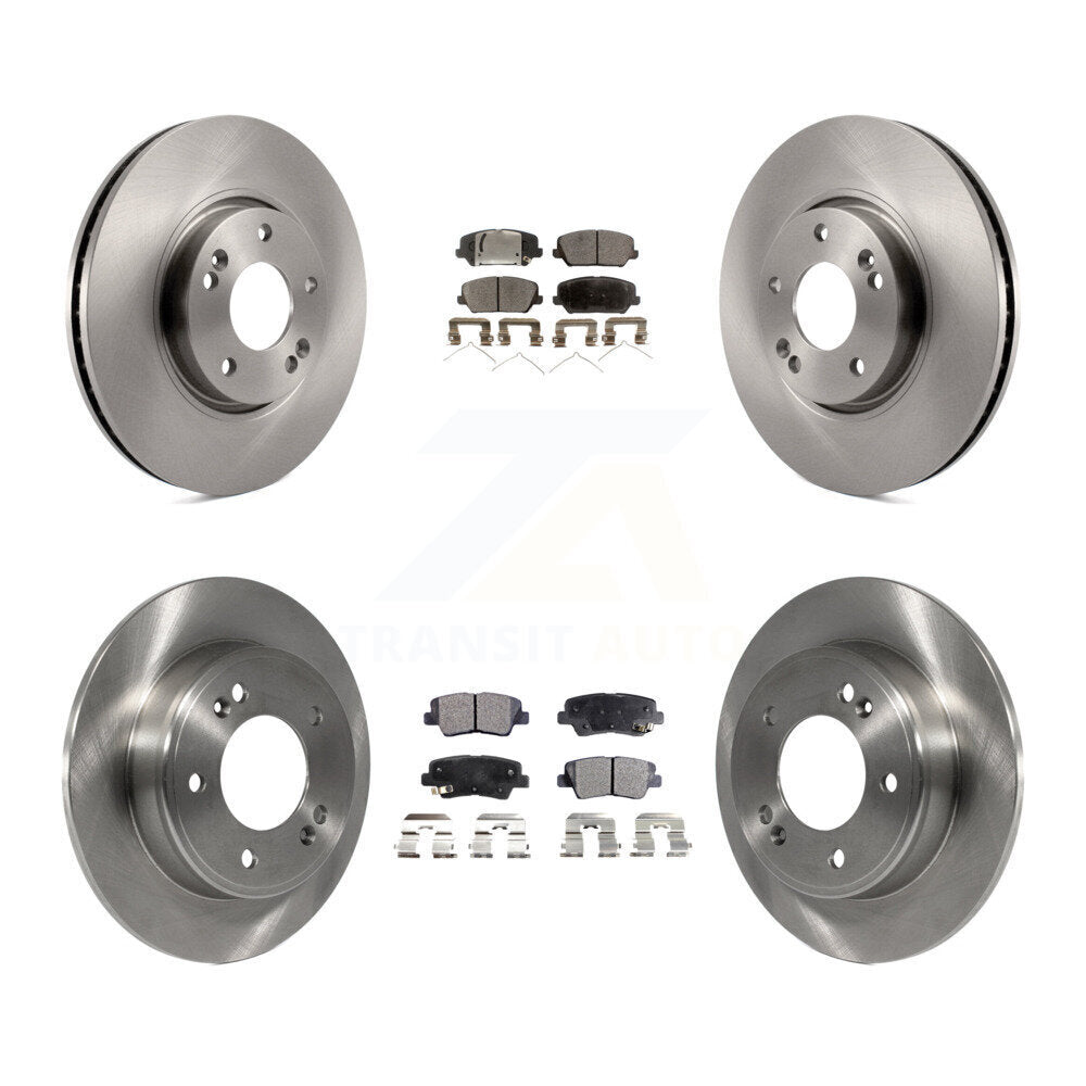 Front Rear Disc Brake Rotors And Ceramic Pads Kit For Kia Forte Forte5 SX