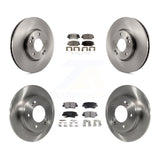 Front Rear Disc Brake Rotors And Ceramic Pads Kit For Kia Forte Forte5 SX