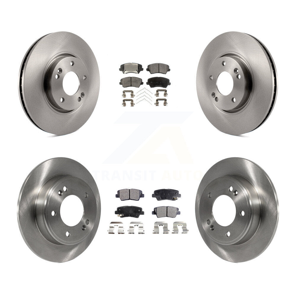 [Front+Rear] 2017 Kia Forte Koup SX Premium OE Brake Rotors & Ceramic Pads Kit For Max Braking