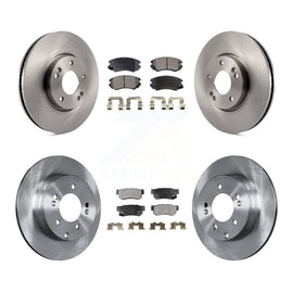 Front Rear Disc Brake Rotors And Ceramic Pads Kit For Hyundai Sonata 3.3L