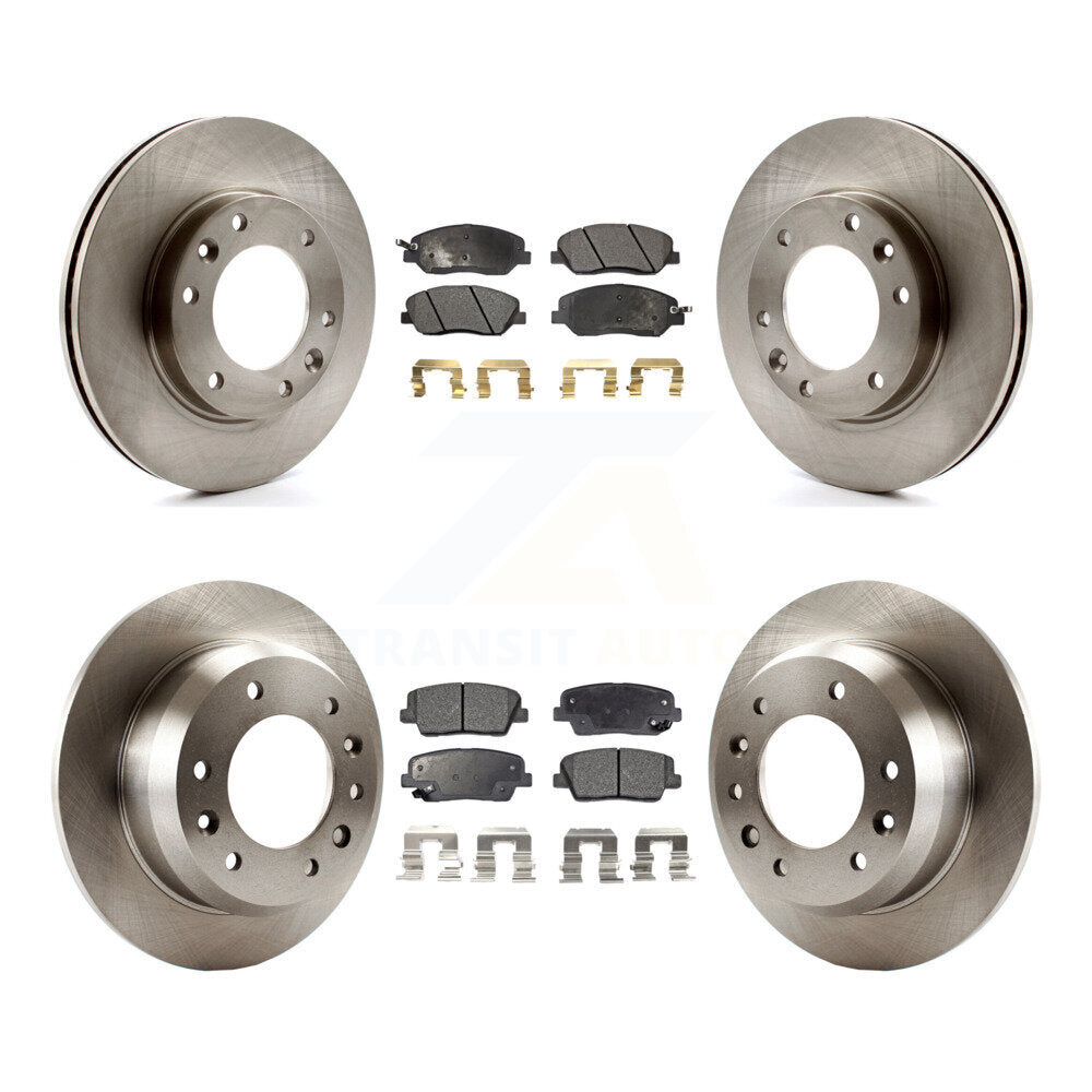 Front Rear Disc Brake Rotor And Ceramic Pad Kit For Kia Sedona Hyundai Entourage
