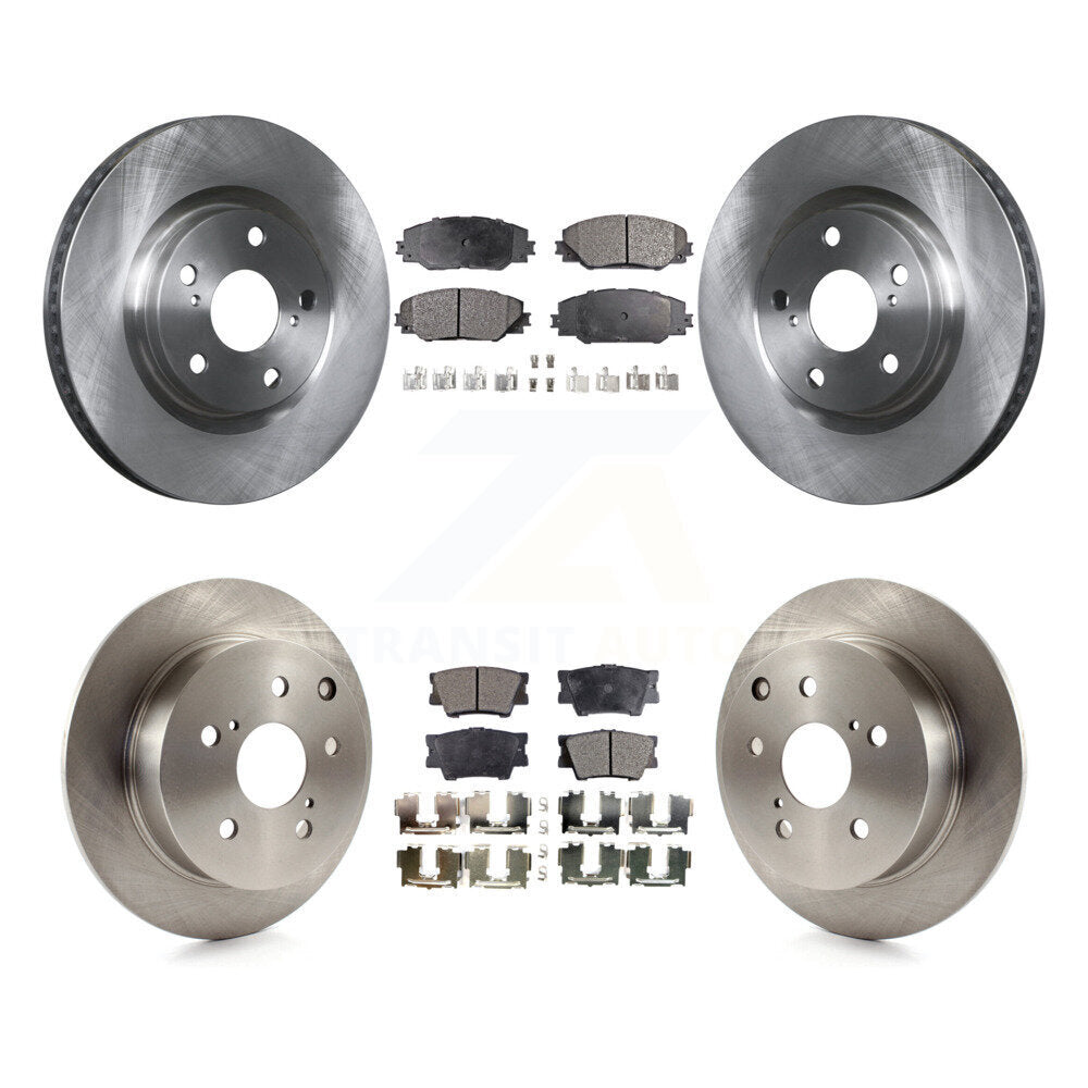 Front Rear Disc Brake Rotors And Ceramic Pads Kit For Toyota Matrix Pontiac Vibe