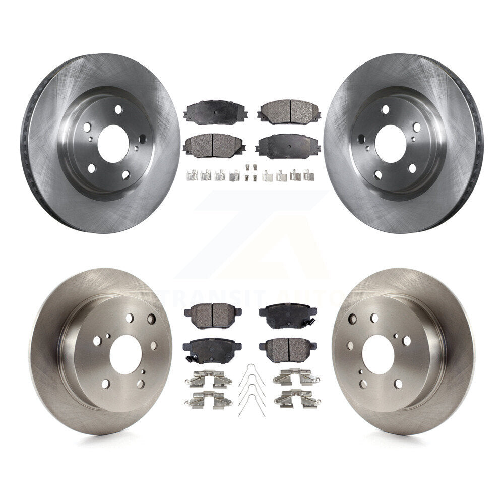 [Front+Rear] 2010 Toyota Matrix XRS Premium OE Brake Rotors & Ceramic Pads Kit For Max Braking