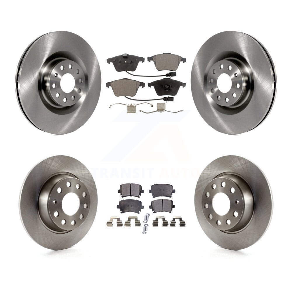 Front Rear Disc Brake Rotors And Ceramic Pads Kit For Volkswagen Passat