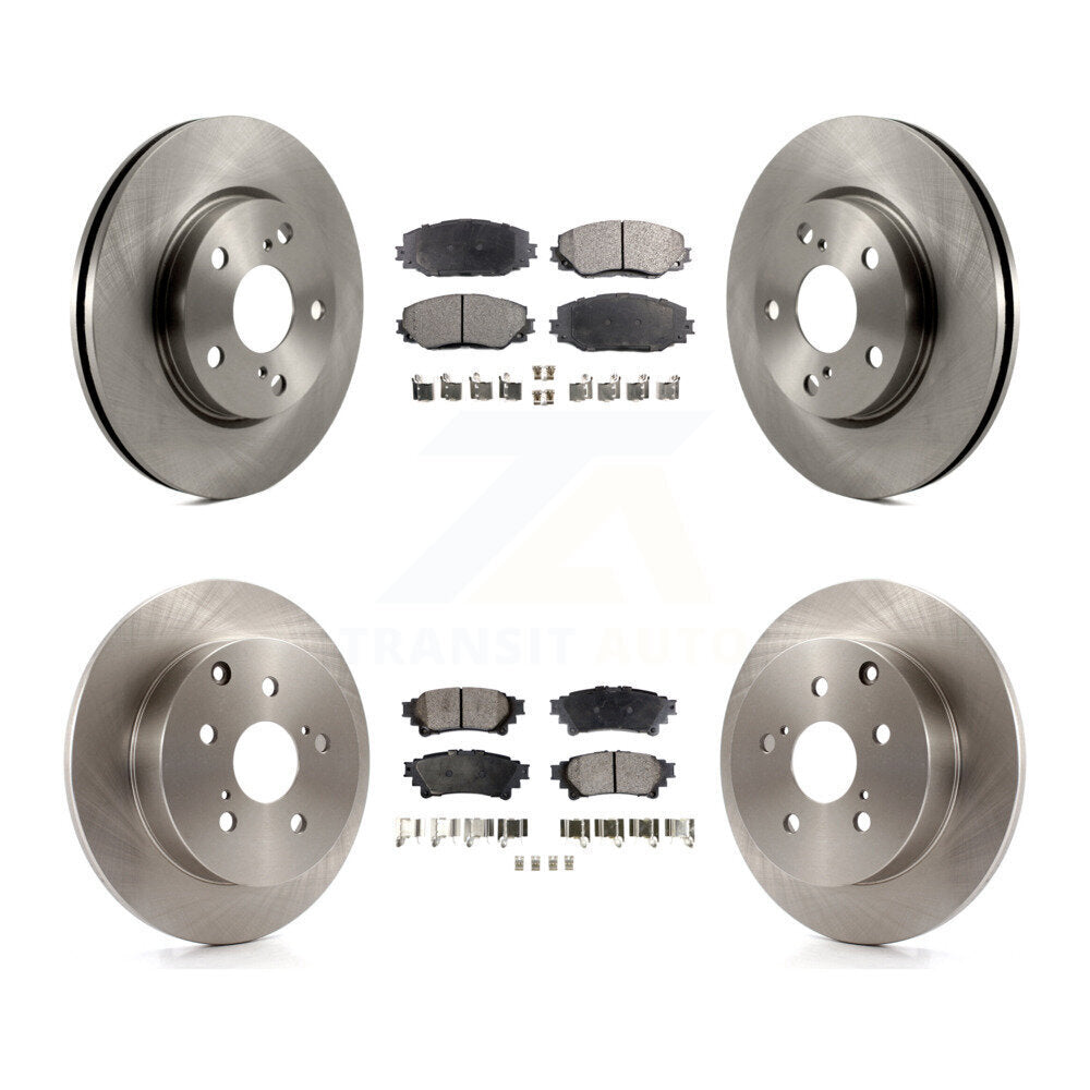 [Front+Rear] 2012-2018 Toyota Prius V Premium OE Brake Rotors & Ceramic Pads Kit For Max Braking