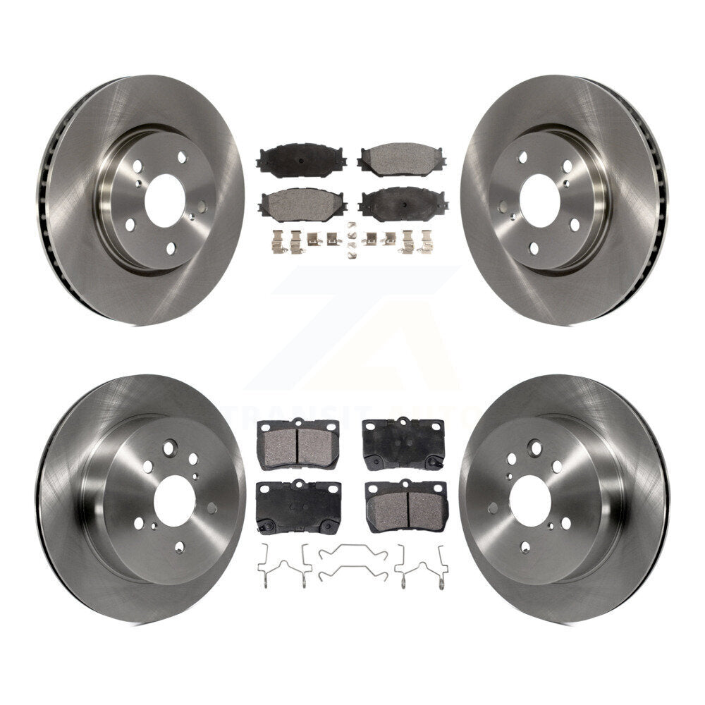 [Front+Rear] 2010-2013 Lexus IS250 C Premium OE Brake Rotors & Ceramic Pads Kit For Max Braking