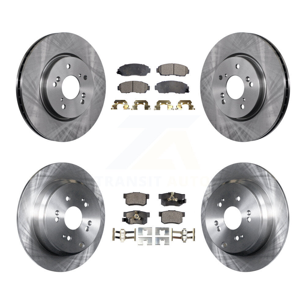 Front Rear Disc Brake Rotors And Ceramic Pads Kit For Honda CR-V Acura RDX