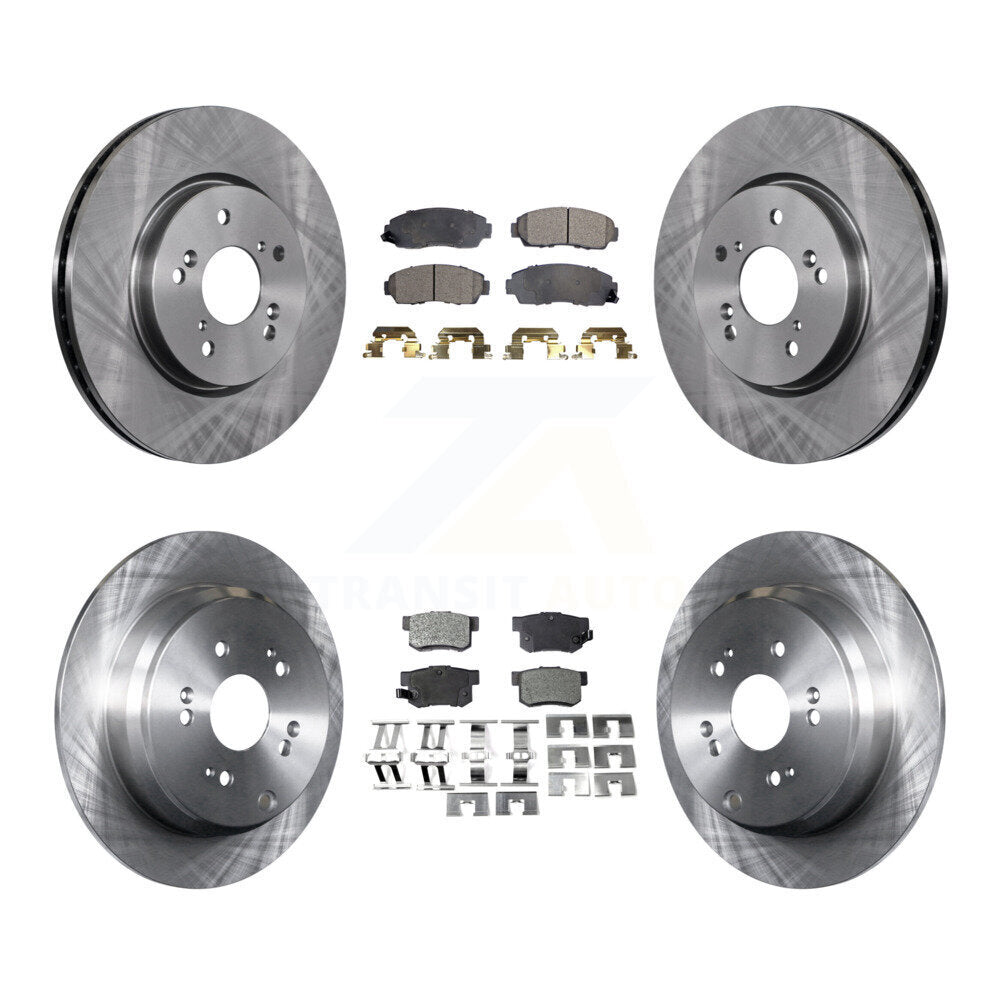Front Rear Disc Brake Rotors And Ceramic Pads Kit For Acura RDX