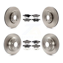 Front Rear Disc Brake Rotors And Ceramic Pads Kit For Mercedes-Benz E550 AWD