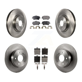 Front Rear Brake Rotor Ceramic Pad Kit For Mercedes-Benz C320 With Sport Package