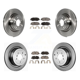 Front Rear Brake Rotors Ceramic Pad Kit For Land Rover Range Naturally Aspirated
