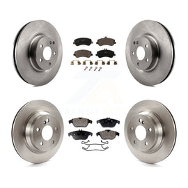 Front Rear Disc Brake Rotors And Ceramic Pad Kit For Mercedes-Benz GLK350 GLK250