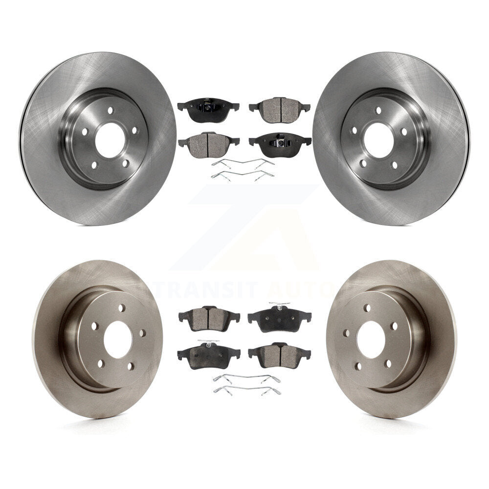Front Rear Disc Brake Rotors And Ceramic Pads Kit For Ford Transit Connect
