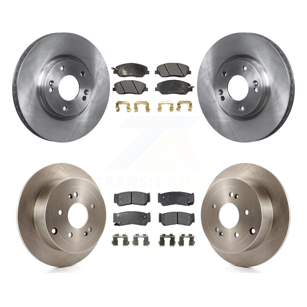 [Front+Rear] 2007-2009 Hyundai Santa Fe Premium OE Brake Rotors & Ceramic Pads Kit For Max Braking