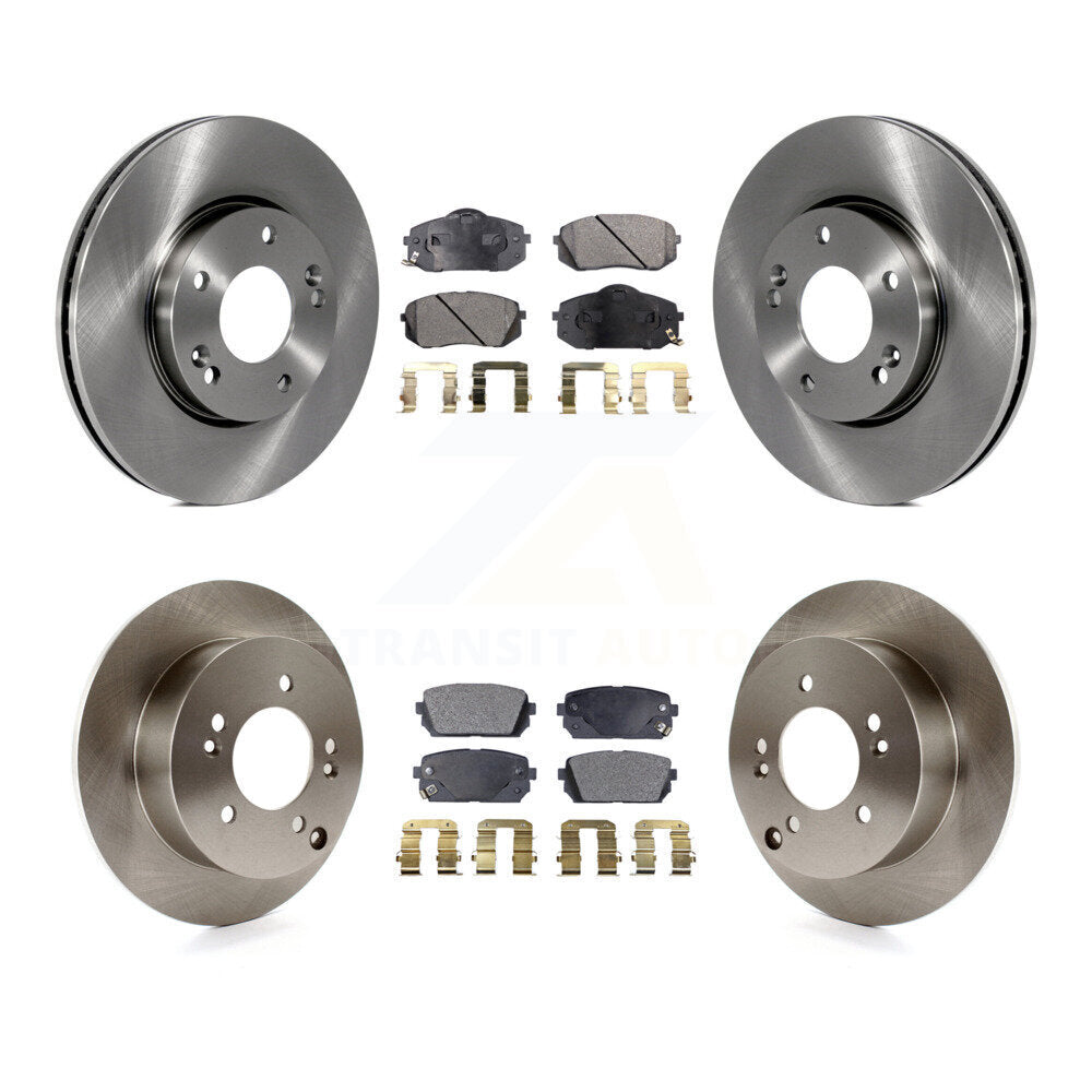 [Front+Rear] 2007-2009 Kia Rondo Premium OE Brake Rotors & Ceramic Pads Kit For Max Braking