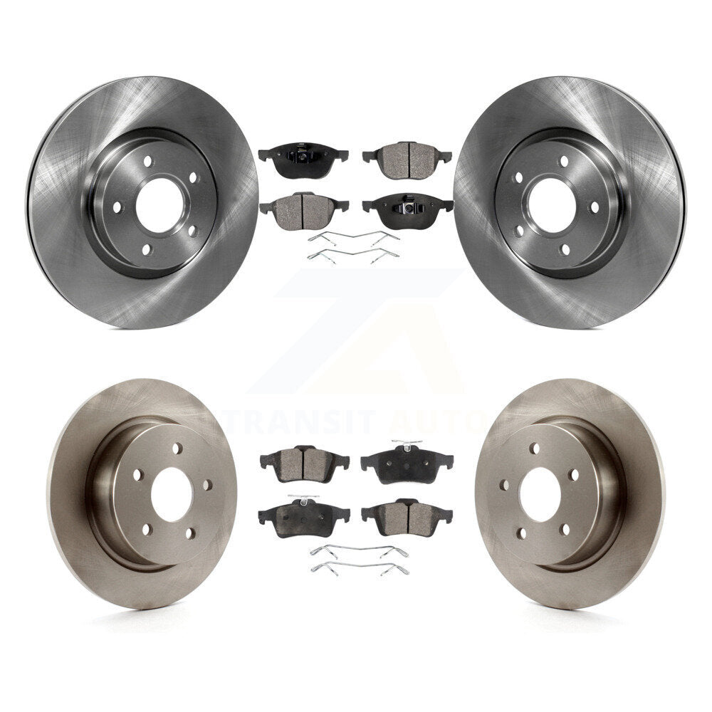 Front Rear Disc Brake Rotors And Ceramic Pads Kit For Ford Escape C-Max