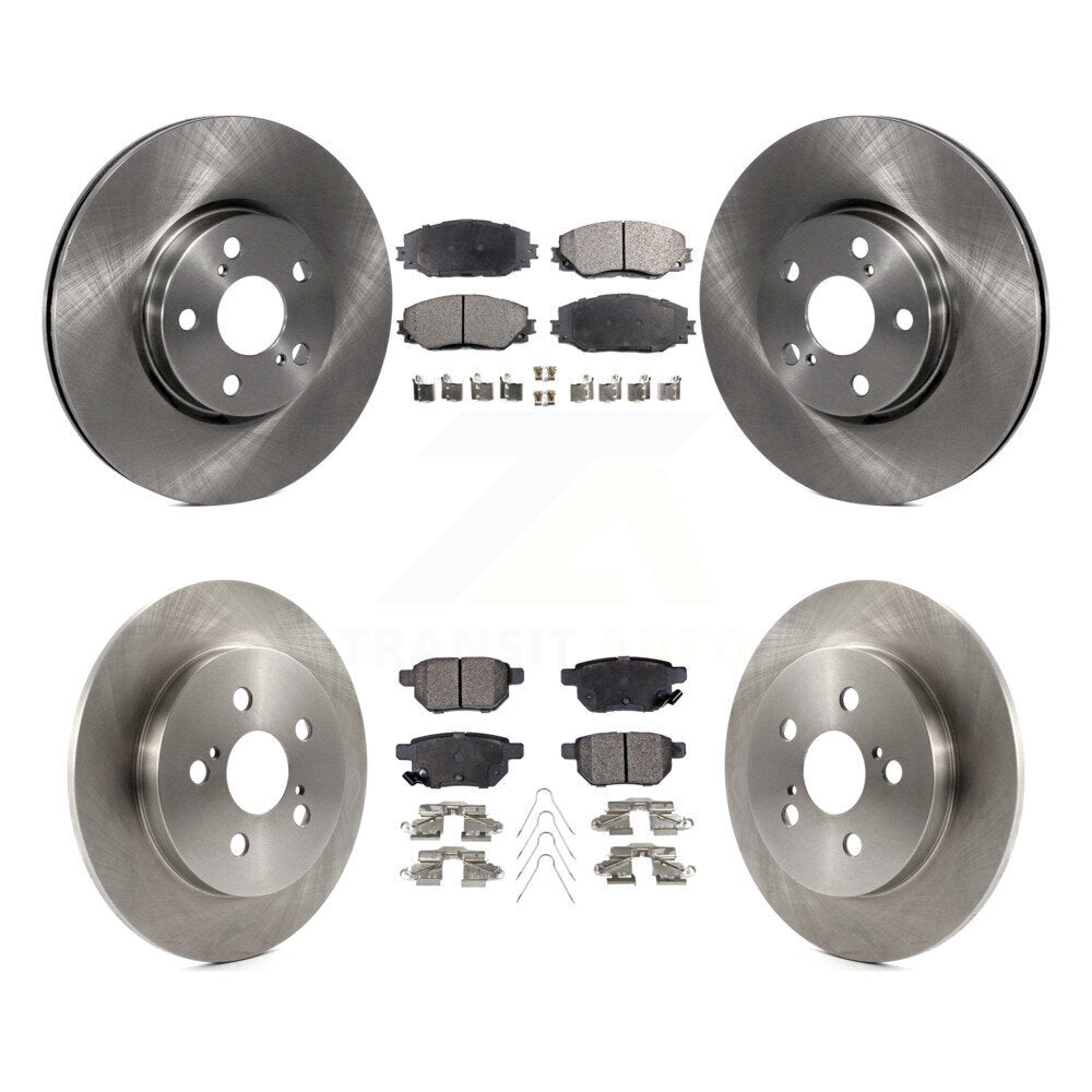 Front Rear Brake Rotors & Ceramic Pad Kit For Toyota Corolla Matrix Pontiac Vibe