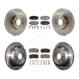 [Front+Rear] 2007-2012 Hyundai Veracruz Premium OE Brake Rotors & Ceramic Pads Kit For Max Braking