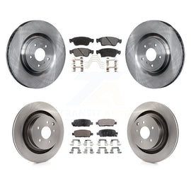 Front Rear Brake Rotor Ceramic Pad Kit For 14 INFINITI Q60 Without Sport Package
