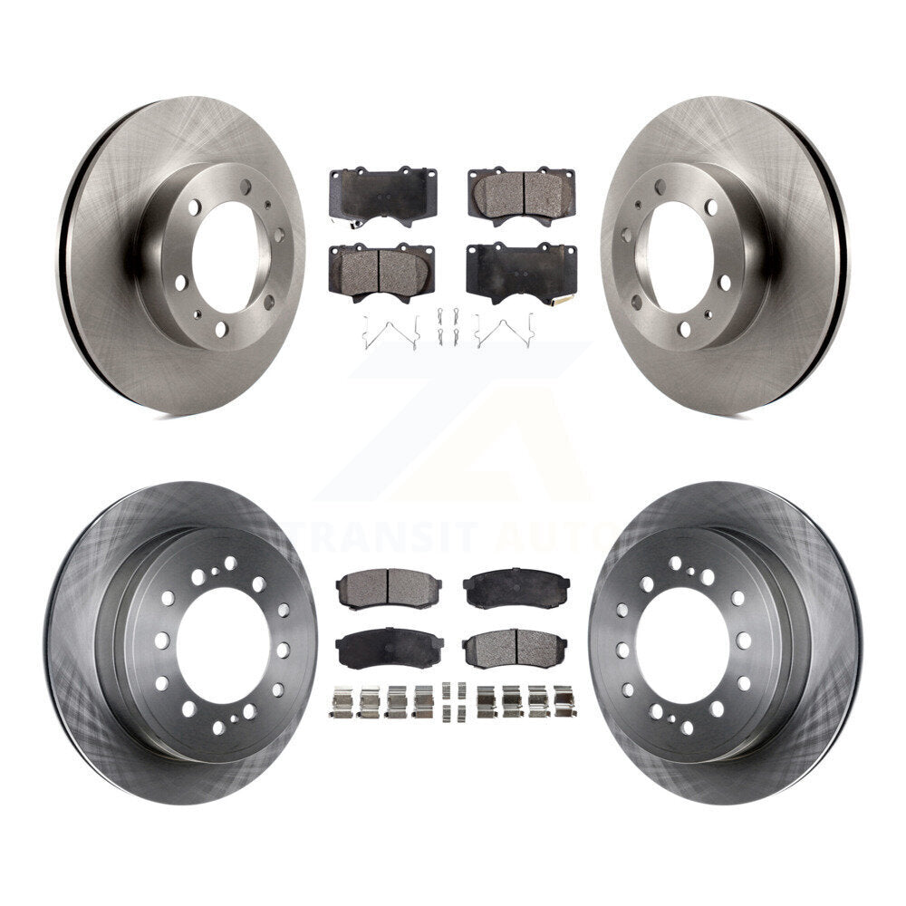 [Front+Rear] 2010-2014 Toyota FJ Cruiser Premium OE Brake Rotors & Ceramic Pads Kit For Max Braking