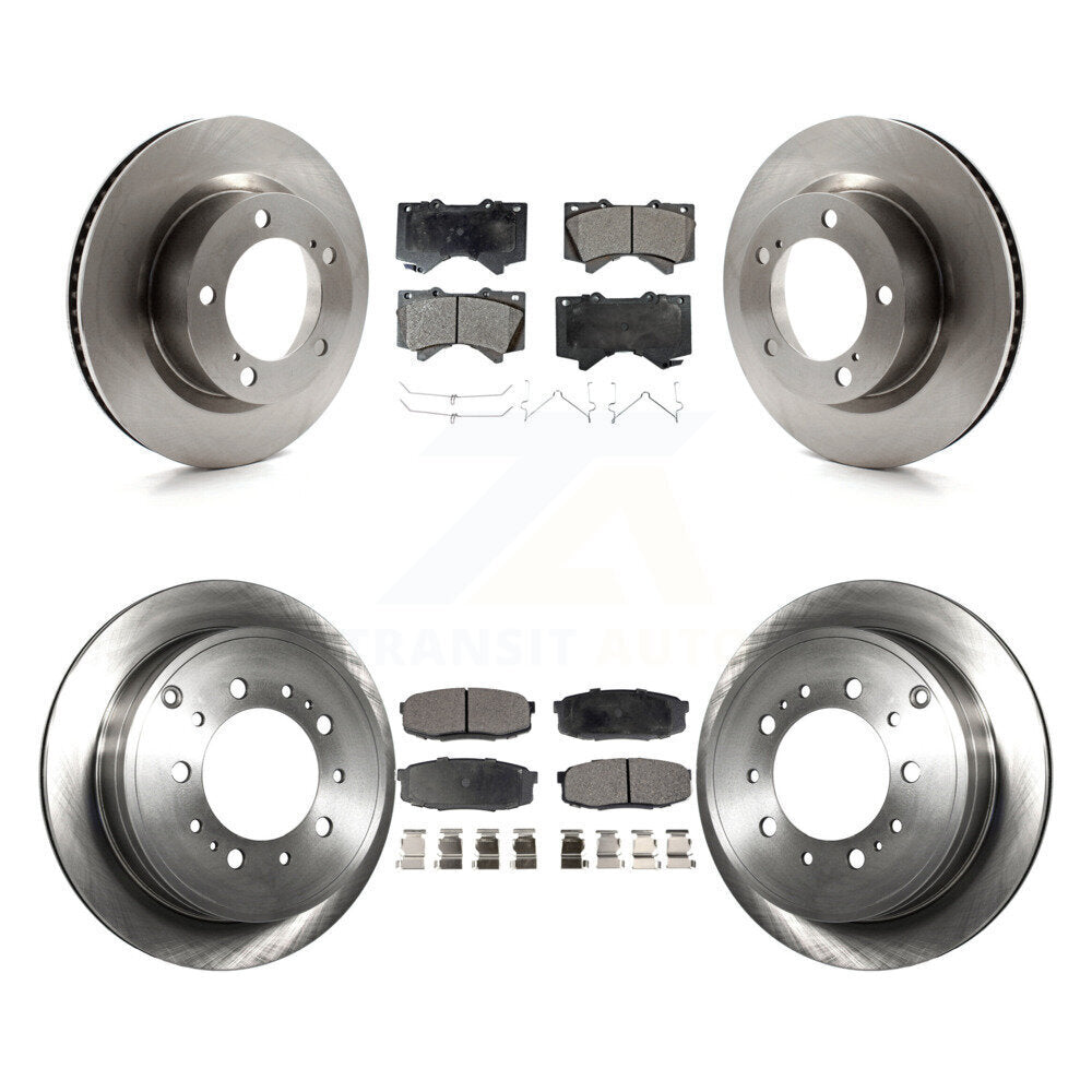 Front Rear Disc Brake Rotors Ceramic Pad Kit For Toyota Land Cruiser Lexus LX570