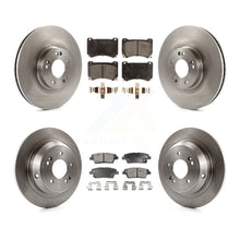 Charger l'image dans la galerie, Front Rear Disc Brake Rotors And Ceramic Pads Kit For Hyundai Genesis
