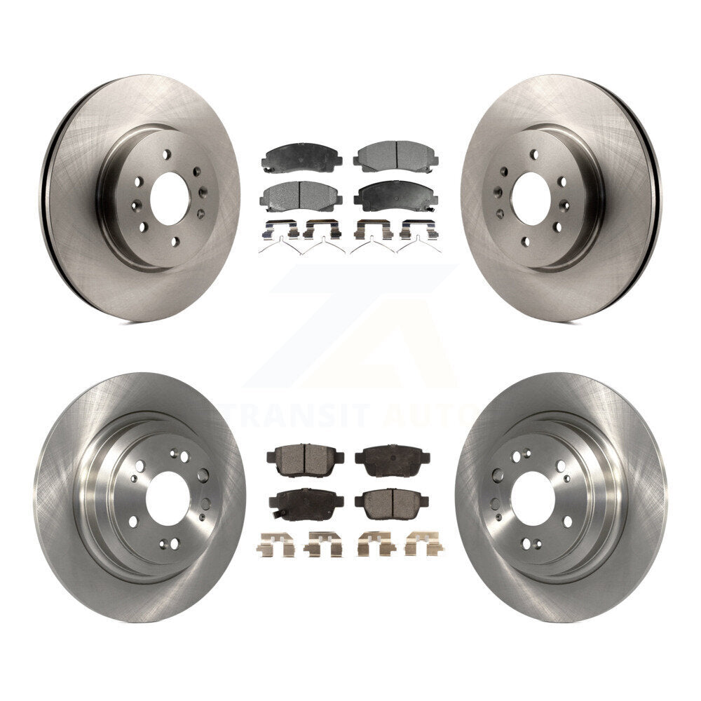 [Front+Rear] 2009-2014 Acura TL Premium OE Brake Rotors & Ceramic Pads Kit For Max Braking