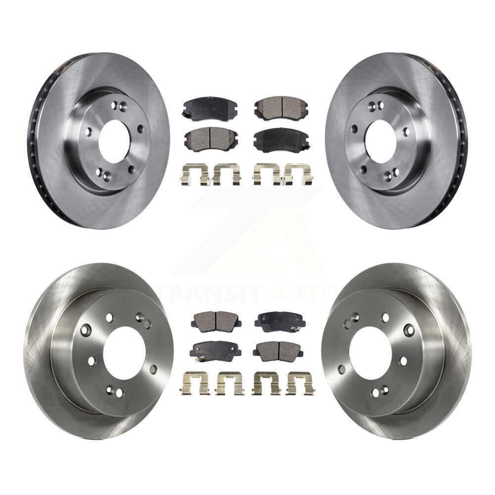 [Front+Rear] 2010-2011 Kia Soul 2.0L Premium OE Brake Rotors & Ceramic Pads Kit For Max Braking