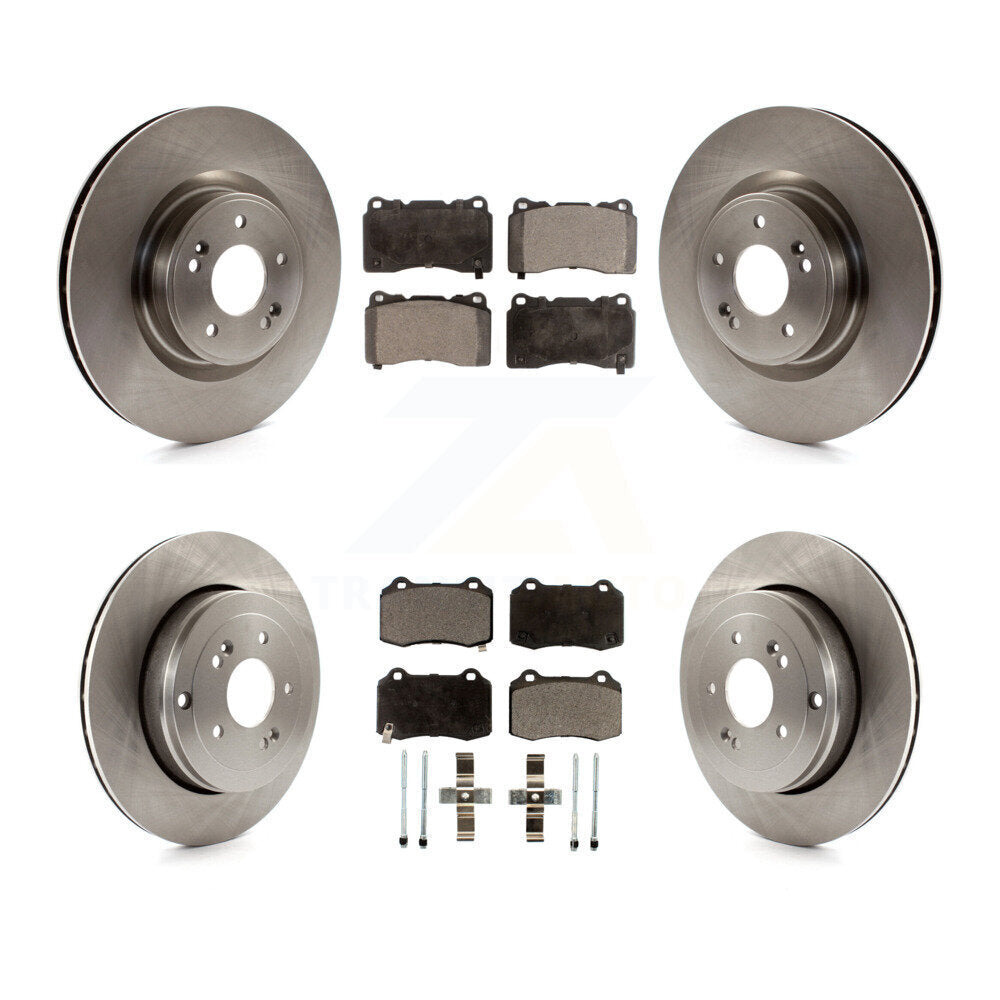 Front Rear Disc Brake Rotors And Ceramic Pads Kit For Hyundai Genesis Coupe