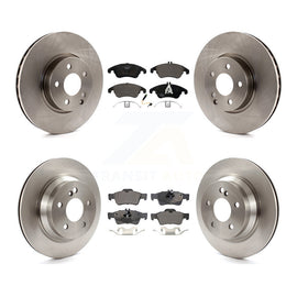 Front Rear Disc Brake Rotors And Ceramic Pads Kit For Mercedes-Benz E350 E400